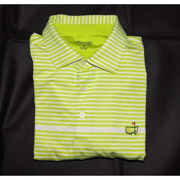 Masters Tech Men's Performance Short Sleeve Golf Polo Striped Shirt‎ Size Medium - Picture 4 of 8